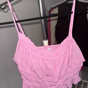 stradivarius Pink Ruched Spaghetti Strap Camisole